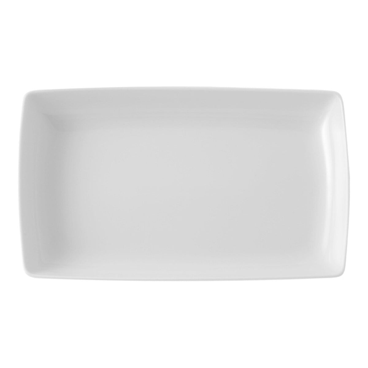 Vista Alegre Carré White Small Rectangular Plate, 8 1/4 in on a white background