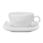 Vista Alegre Carré White Tea Cup & Saucer on a white background