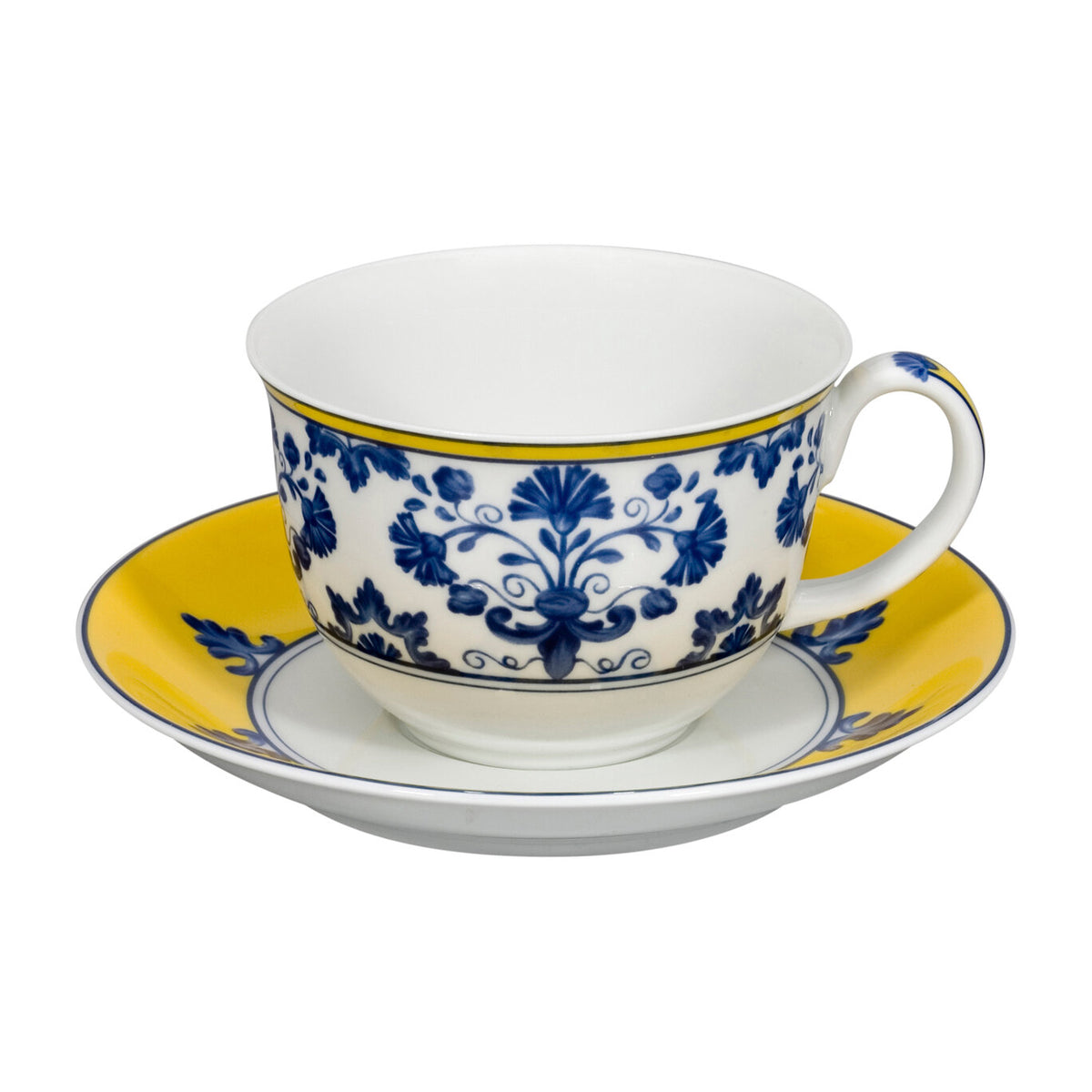 Vista Alegre Castelo Branco Tea Cup & Saucer on a white background