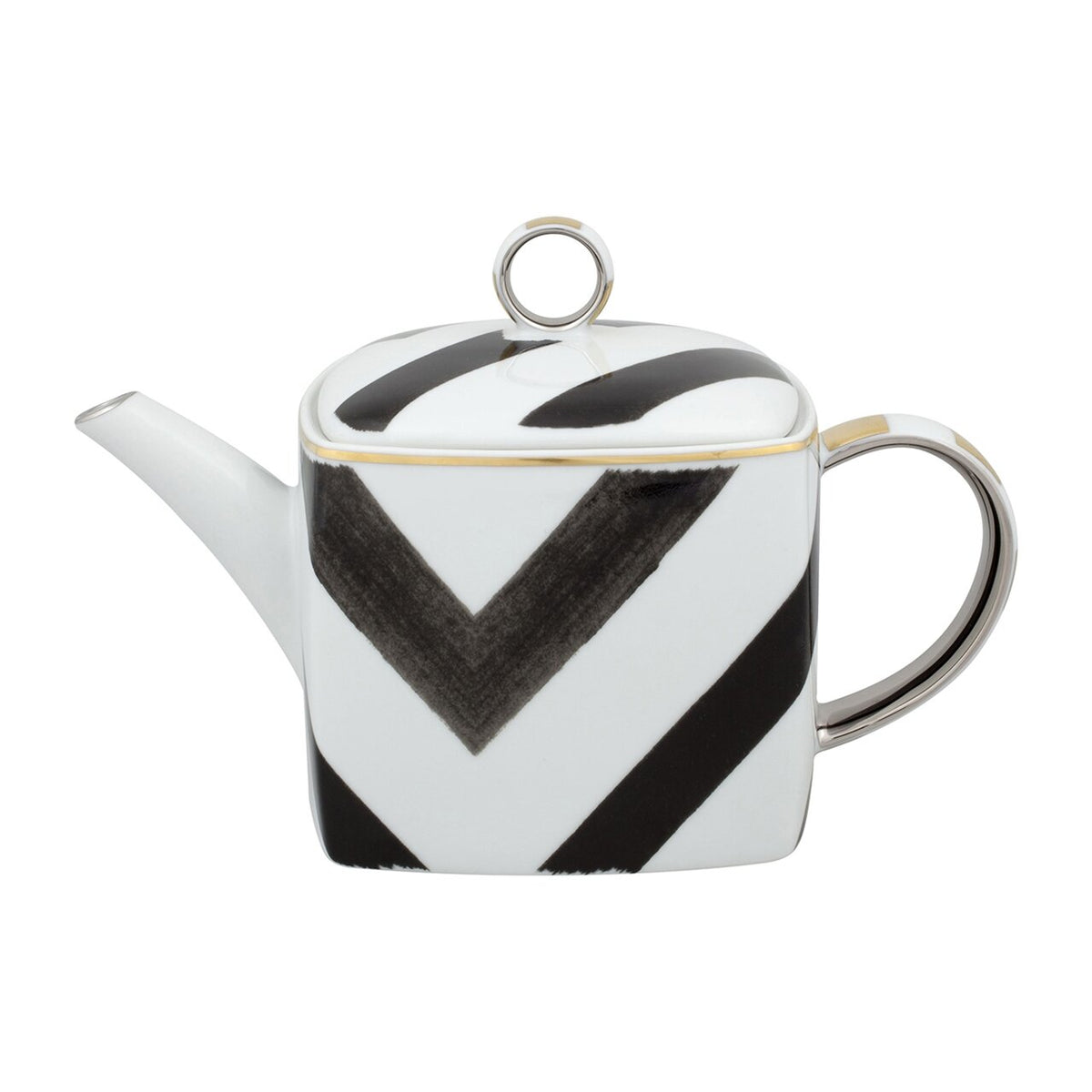 Vista Alegre Christian Lacroix Sol y Sombra Teapot on a white background