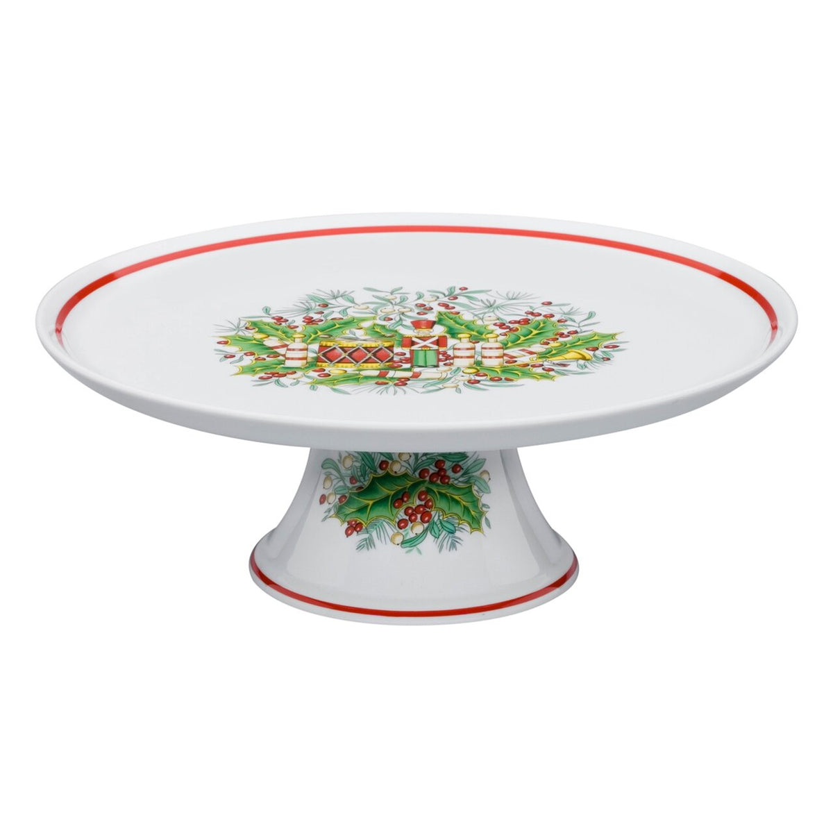 Vista Alegre Christmas Magic Cake Stand on a white background