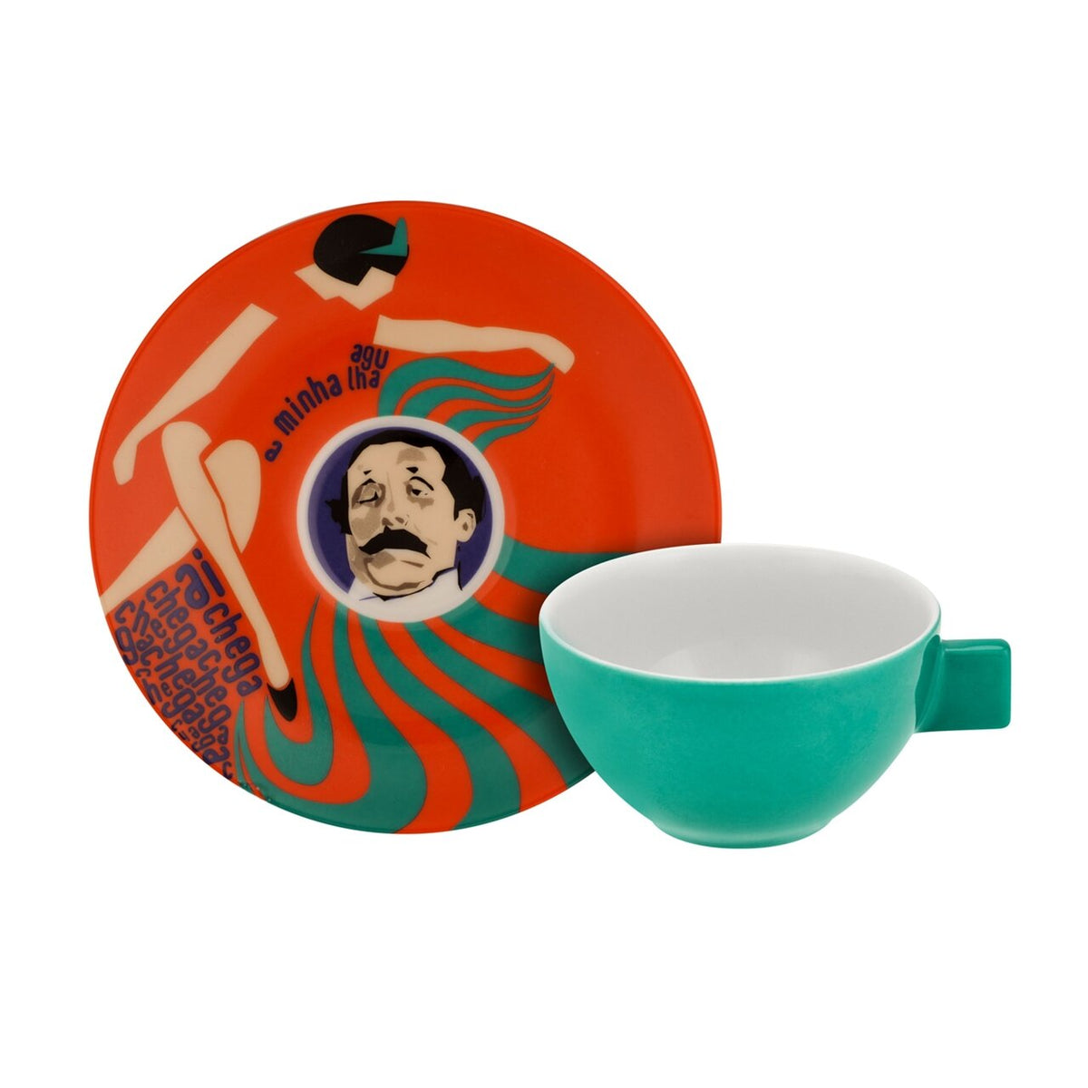Vista Alegre Cinema Português Set of 4 Coffee Cups & Saucers, view 9