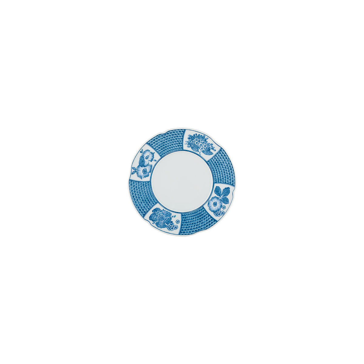 Vista Alegre Coralina Blue Bread & Butter Plate on a white background