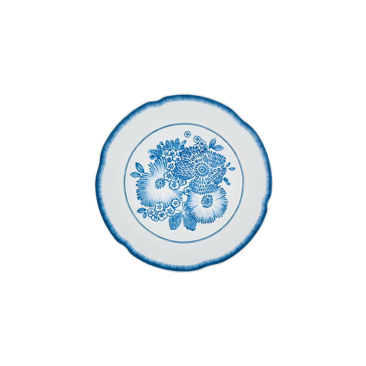 Vista Alegre Coralina Blue Dinner Plate on a white background