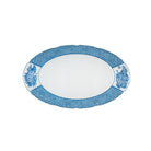 Vista Alegre Coralina Blue Large Oval Platter on a white background
