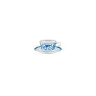 Vista Alegre Coralina Blue Tea Cup with Saucer on a white background