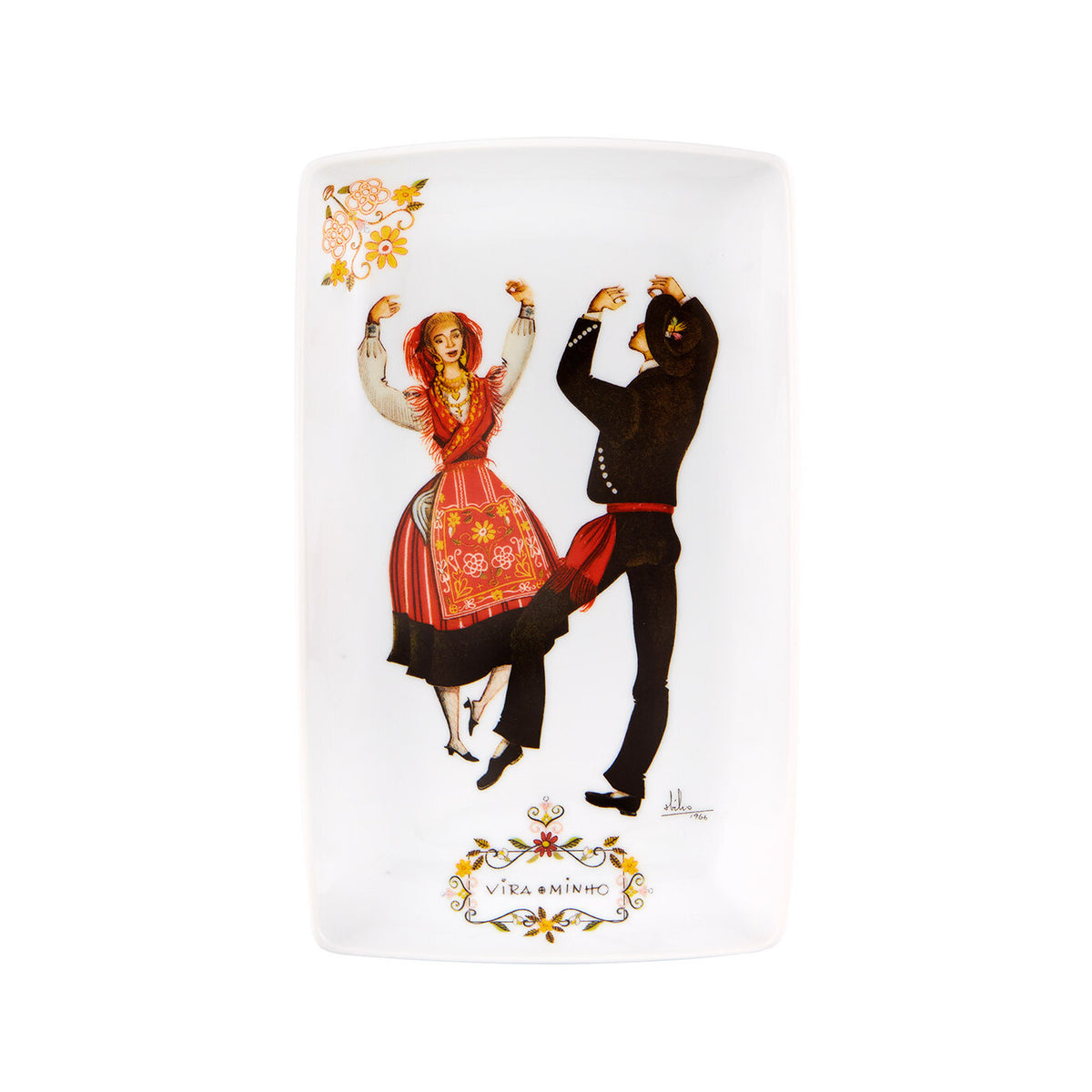 Vista Alegre Danças Trad. Port. Tray Minho on a white background