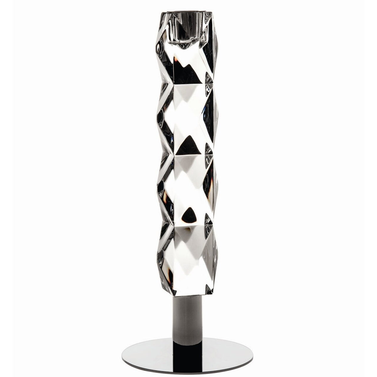 Vista Alegre Diamanti Candlestick with Metal Foot on a white background