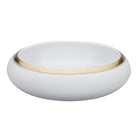 Vista Alegre Domo Gold Salad Bowl on a white background