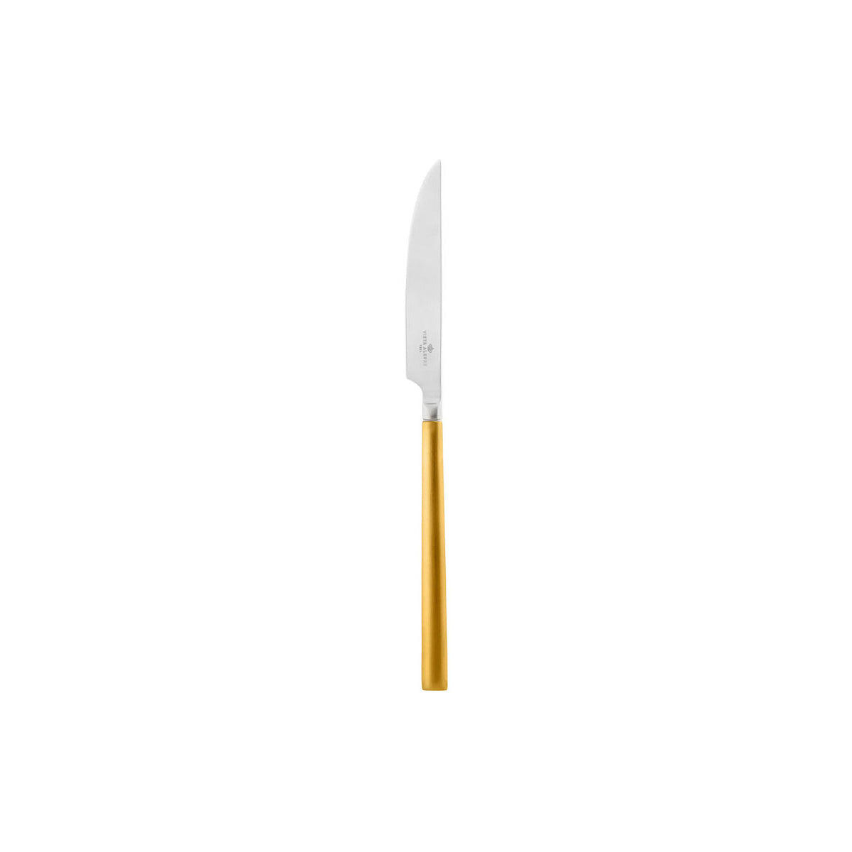 Vista Alegre Domo Handle Matte Gold Dessert Knife on a white background