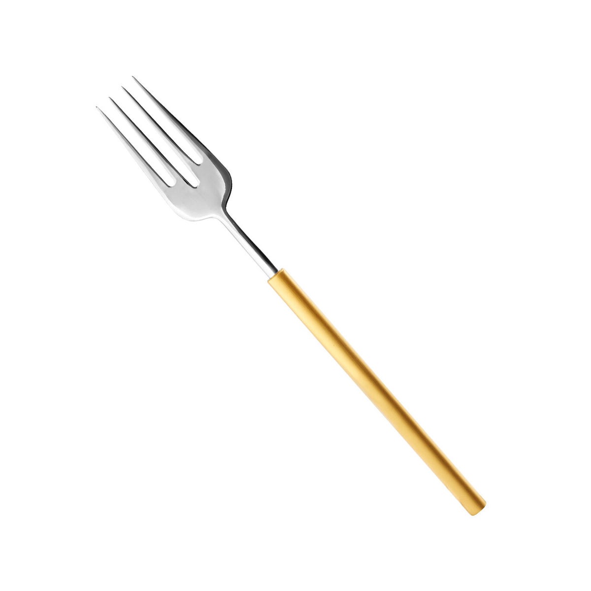 Vista Alegre Domo Handle Matte Gold Fish Fork on a white background