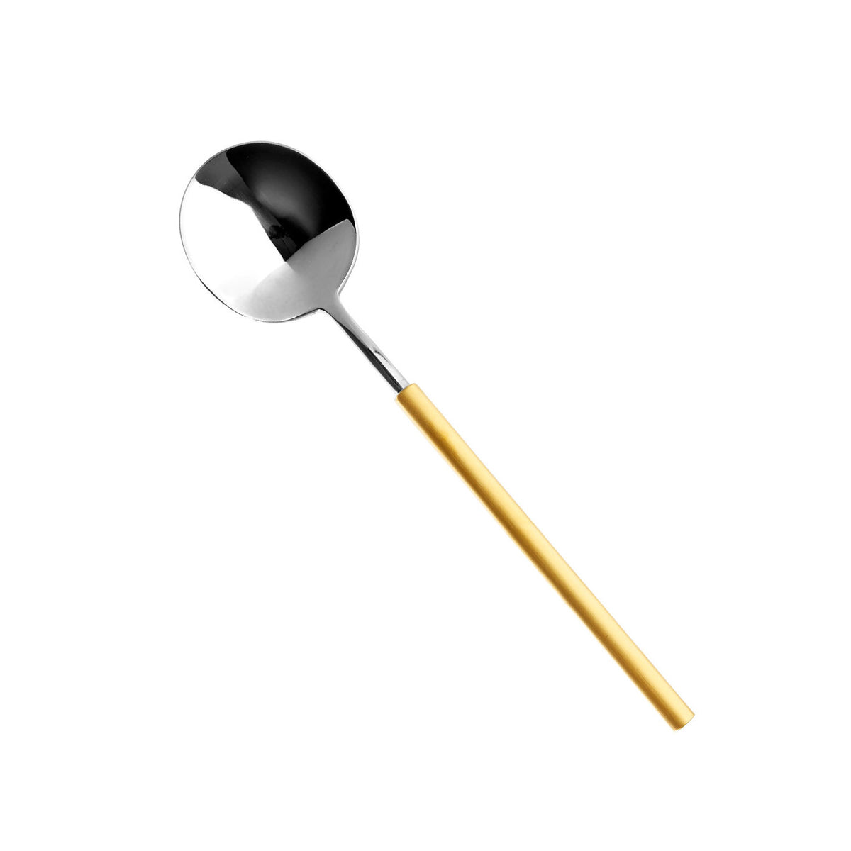 Vista Alegre Domo Handle Matte Gold Table Spoon on a white background