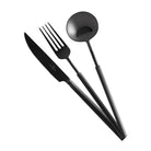 Vista Alegre Domo Matte Black 24 Piece Cutlery Set with Canteen on a white background