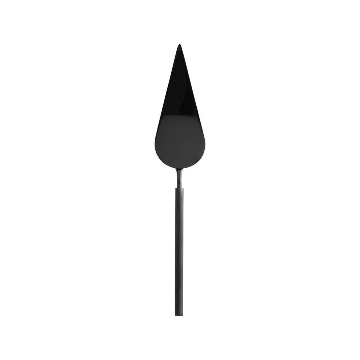 Vista Alegre Domo Matte Black Cake Server on a white background