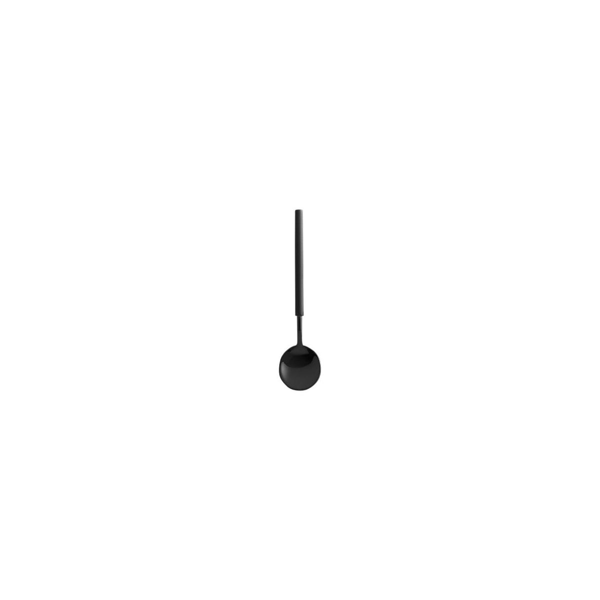 Vista Alegre Domo Matte Black Coffee Spoon on a white background