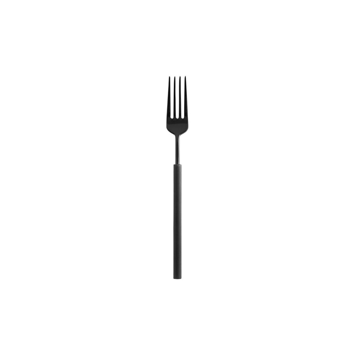 Vista Alegre Domo Matte Black Dessert Fork on a white background