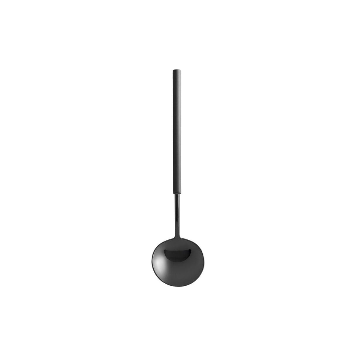 Vista Alegre Domo Matte Black Soup Spoon on a white background
