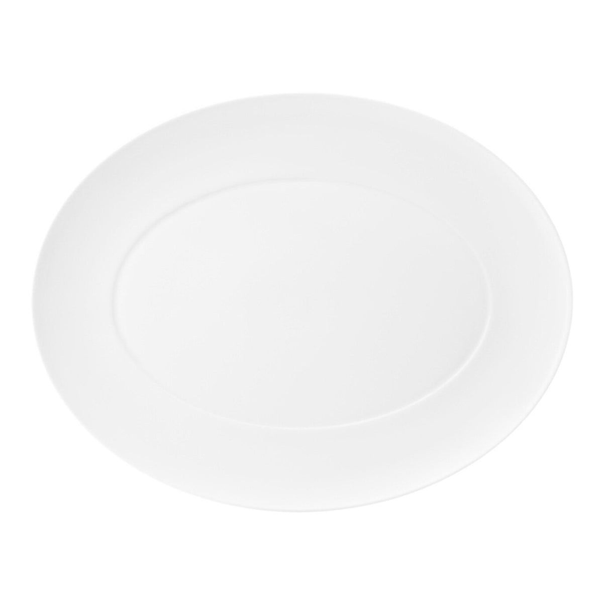 Vista Alegre Domo White Large Oval Platter on a white background