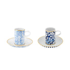 Vista Alegre e FPF Set of 2 Coffee Cups & Saucer on a white background