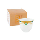 Vista Alegre Emerald Arabic Coffee Cup Selection on a white background