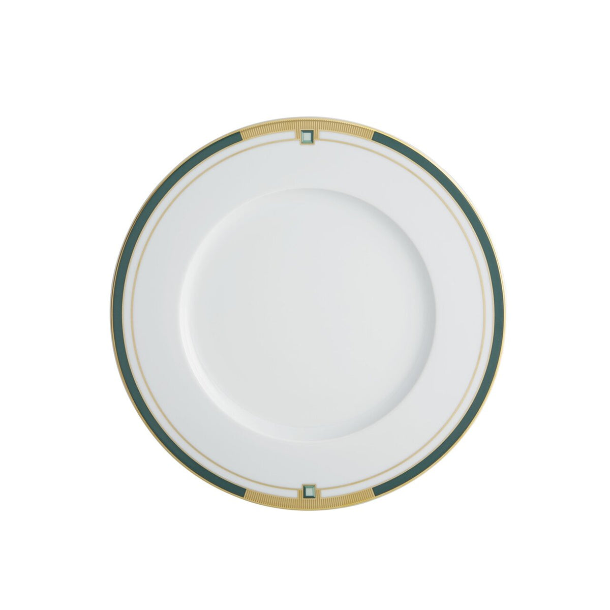 Vista Alegre Emerald Dinner Plate on a white background