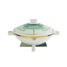 Vista Alegre Emerald Sugar Bowl on a white background