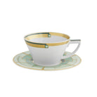 Vista Alegre Emerald Tea Cup with Saucer on a white background