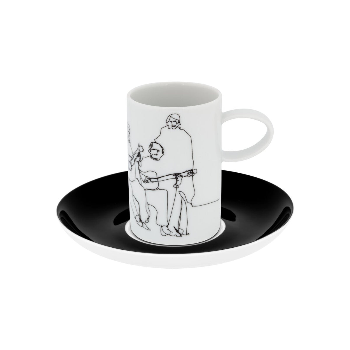Vista Alegre Fado Set of 4 Coffee Cups & Saucers, view 4