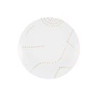 Vista Alegre Folkifunki Dessert Plate Gold Dots on a white background
