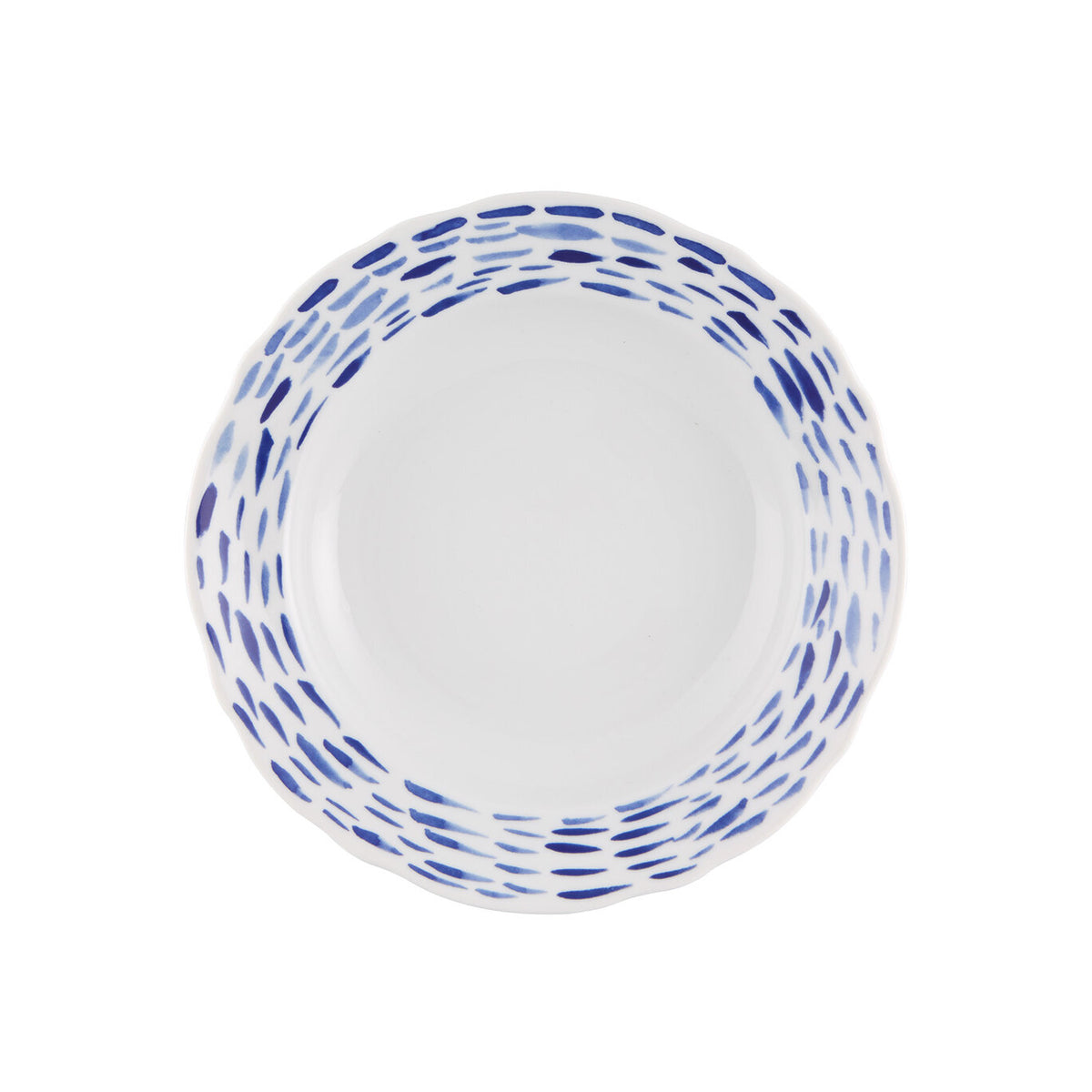 Vista Alegre Folkifunki Soup Plate Blue on a white background