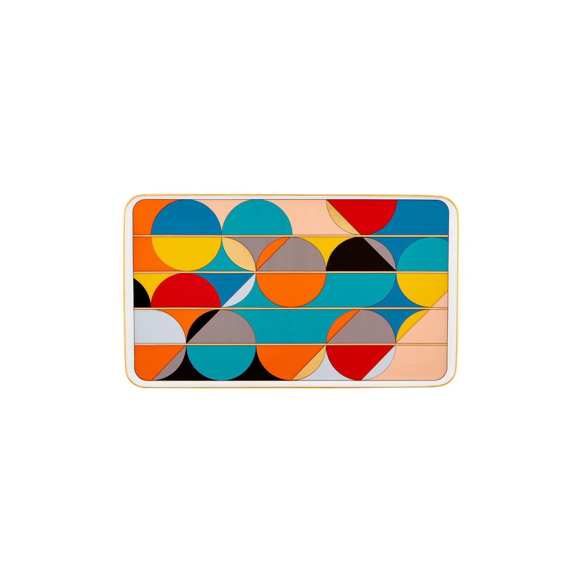 Vista Alegre Futurismo Small Rectangular Tray on a white background