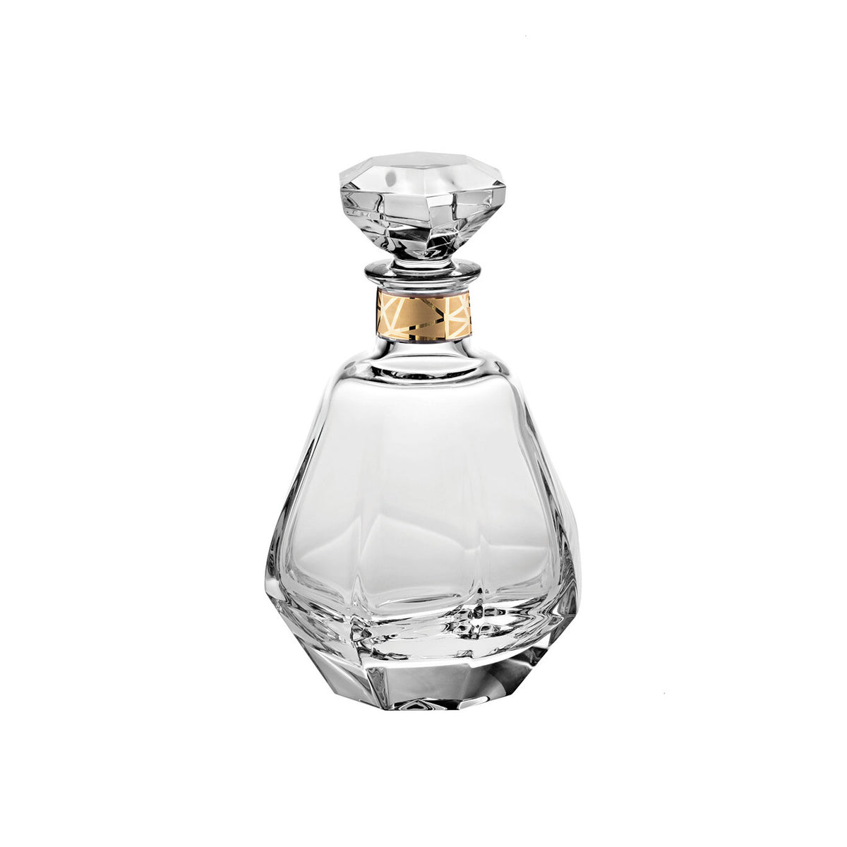 Vista Alegre Gemstone Whisky Decanter with Gold on a white background