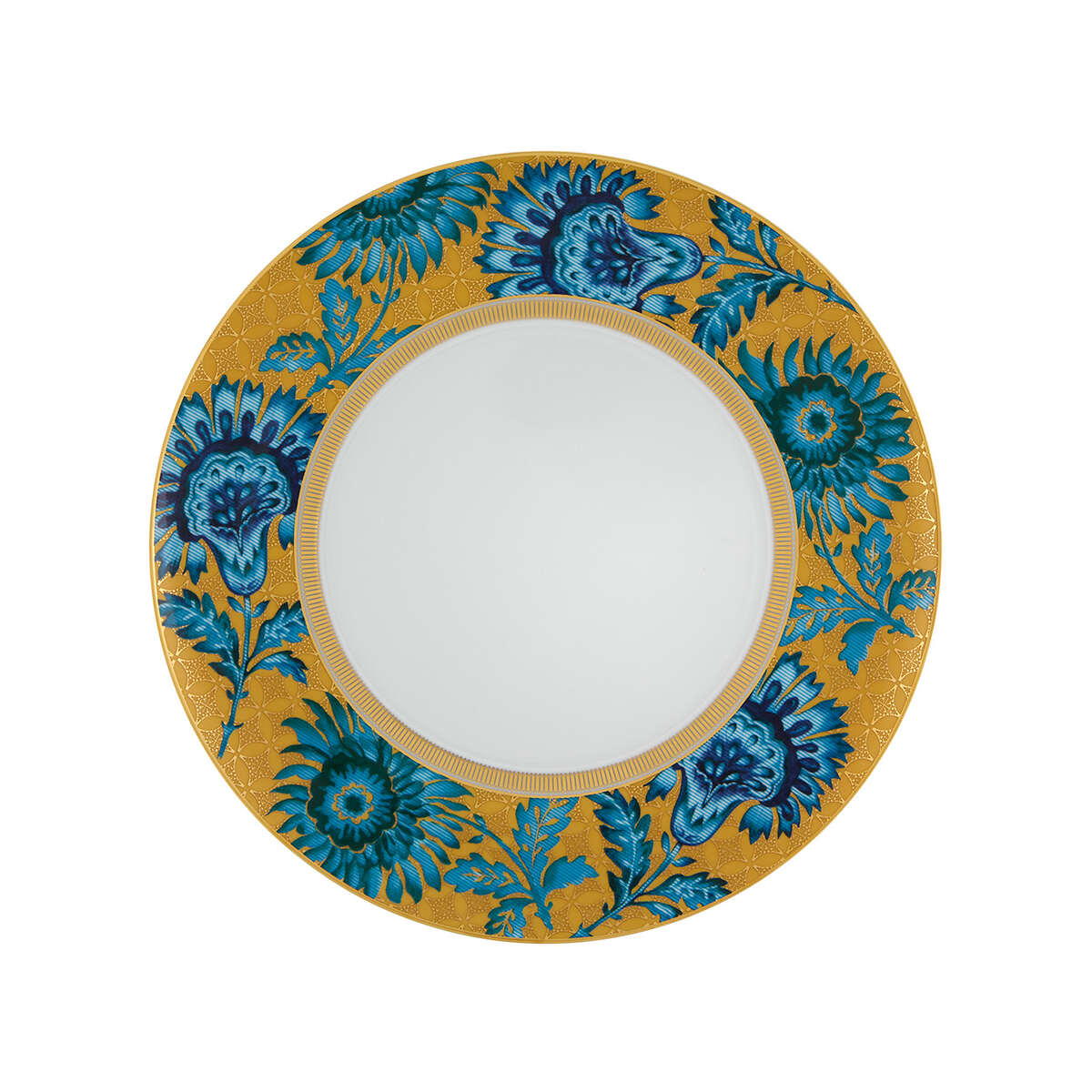 Vista Alegre Gold Exotic Charger Plate on a white background