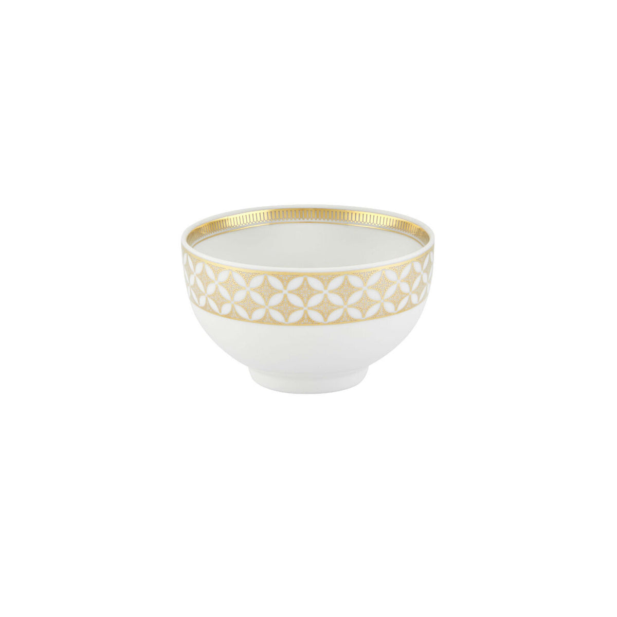 Vista Alegre Gold Exotic Rice Bowl on a white background