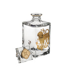 Vista Alegre Golden Whisky Decanter with Gold Dog on a white background