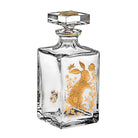 Vista Alegre Golden Whisky Decanter with Gold Rabbit on a white background