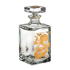 Vista Alegre Golden Whisky Decanter with Gold Snake on a white background