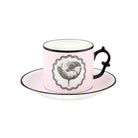 Vista Alegre Herbariae Set of 2 Tea Cups and Saucer Pink and Peaco, view 3