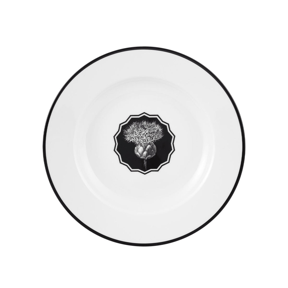 Vista Alegre Herbariae Soup Plate on a white background