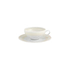 Vista Alegre Ivory Tea Cup and Saucer on a white background