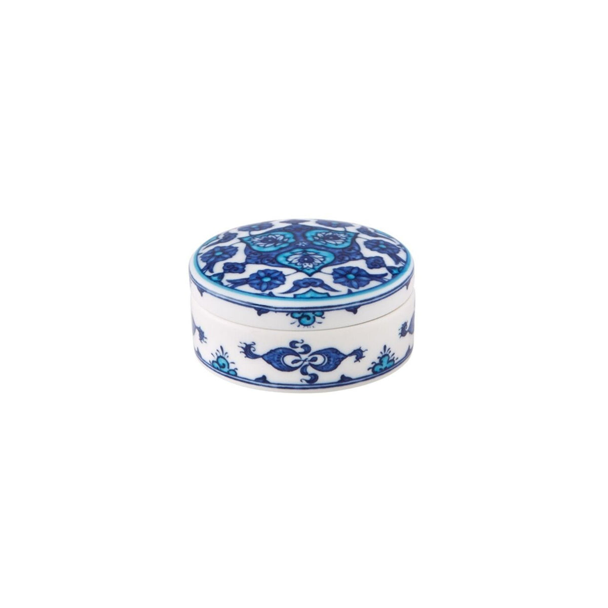 Vista Alegre Izmir Small Round Box on a white background