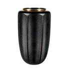 Vista Alegre Jet Black Case with Large Vase on a white background