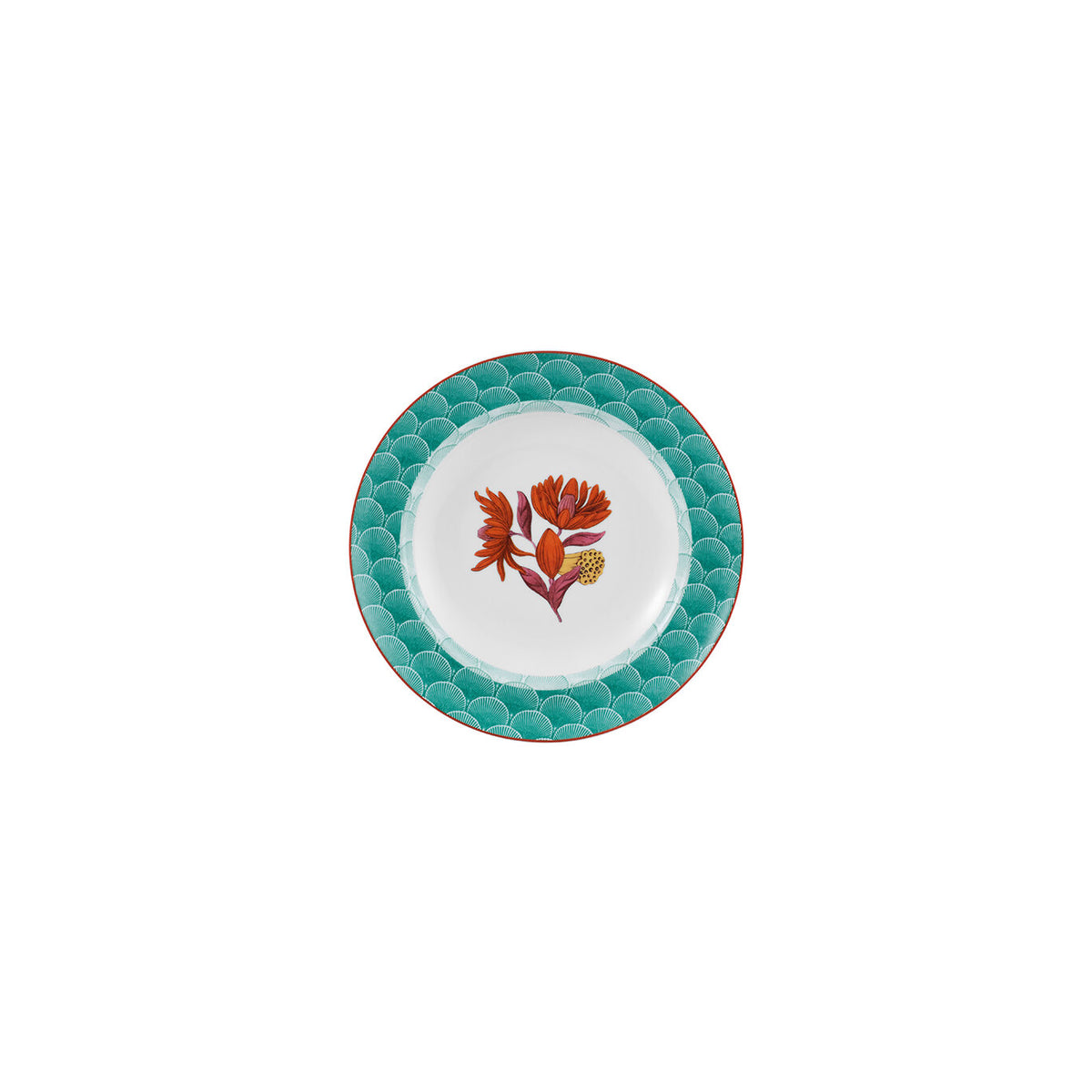 Vista Alegre Lotus Soup Plate on a white background
