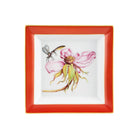 Vista Alegre Natura Square Tray Rose on a white background