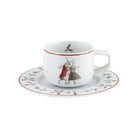 Vista Alegre Nöel Coffee Cup and Saucer to Dance on a white background