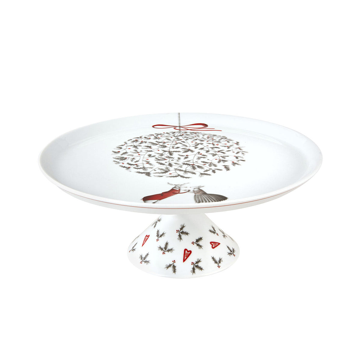 Vista Alegre Nöel Large Cake Stand on a white background
