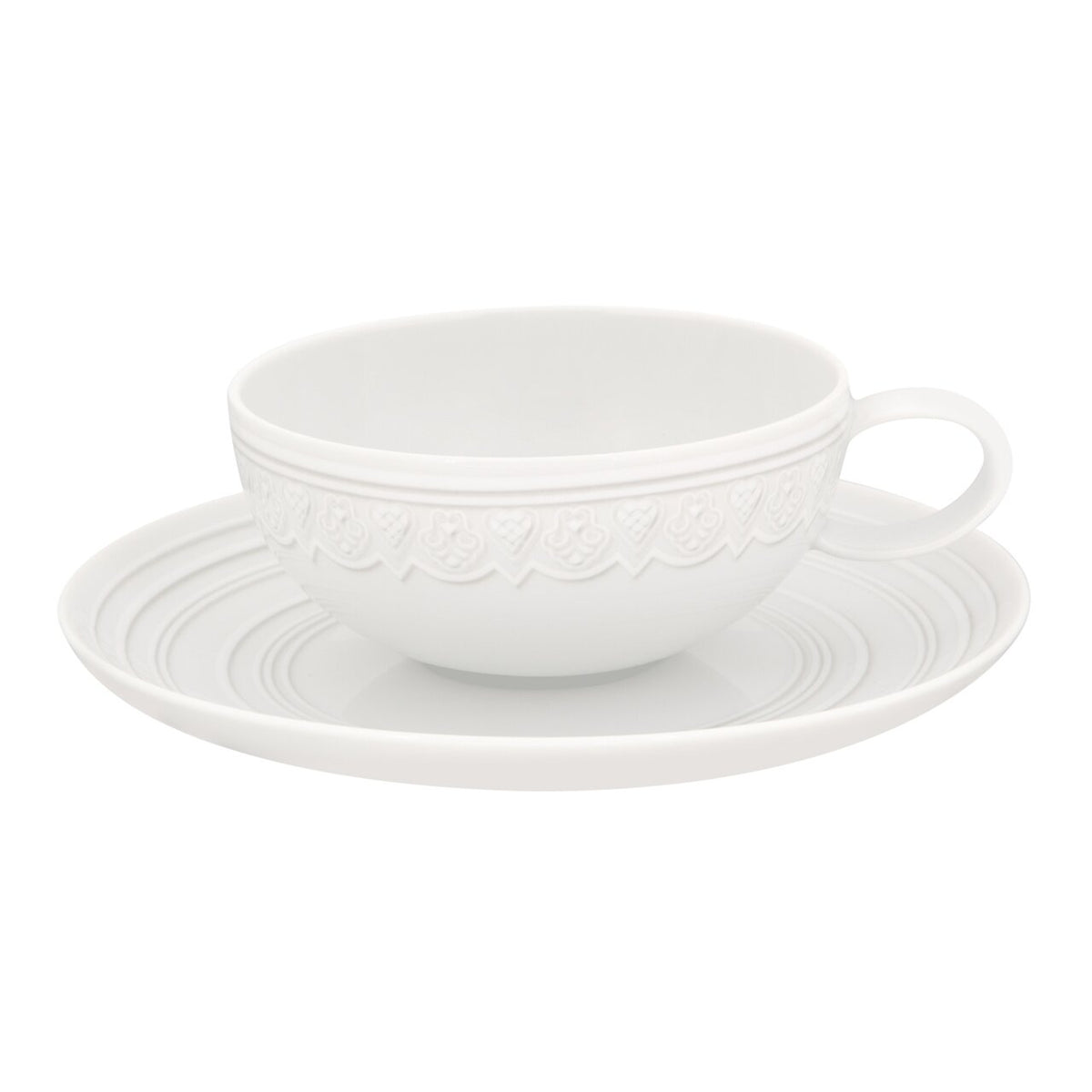 Vista Alegre Ornament Tea Cup & Saucer on a white background