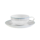 Vista Alegre Orquestra Tea Cup and Saucer Blue on a white background
