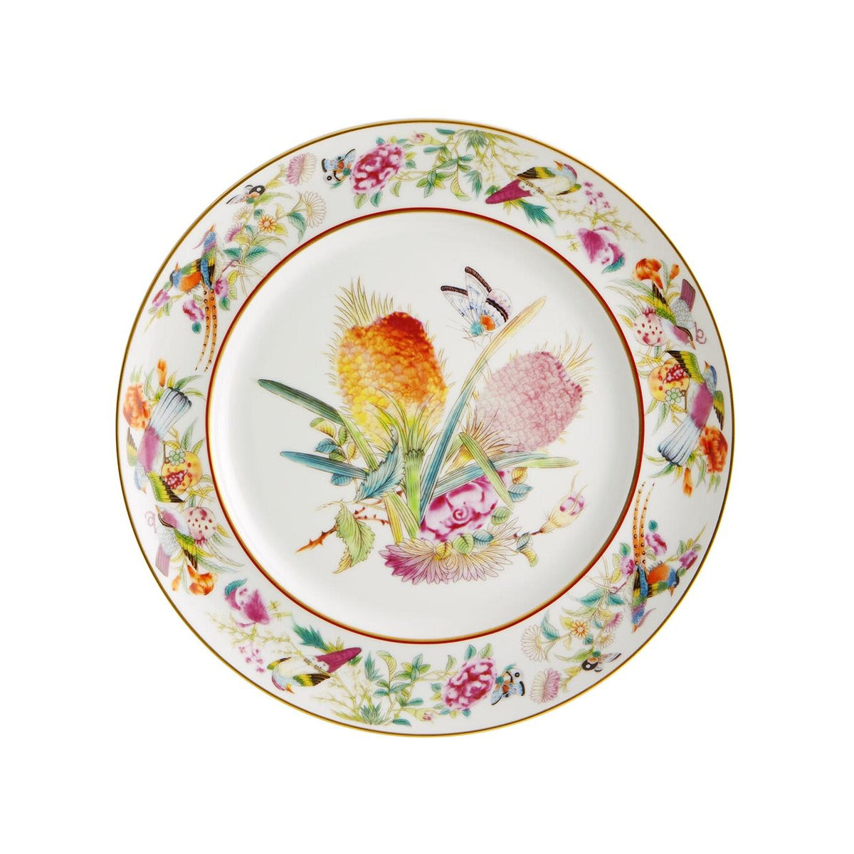 Vista Alegre Paço Real Dinner Plate Pineapple on a white background