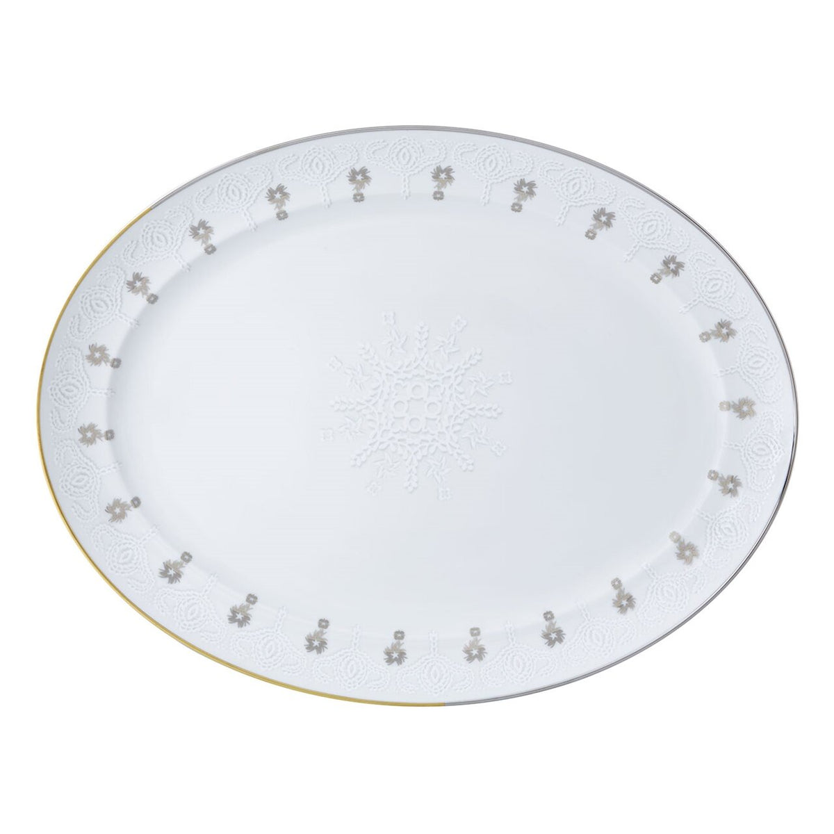 Vista Alegre Paseo Large Oval Platter on a white background